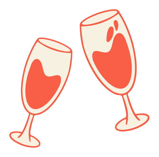 Ícone de brinde de taças